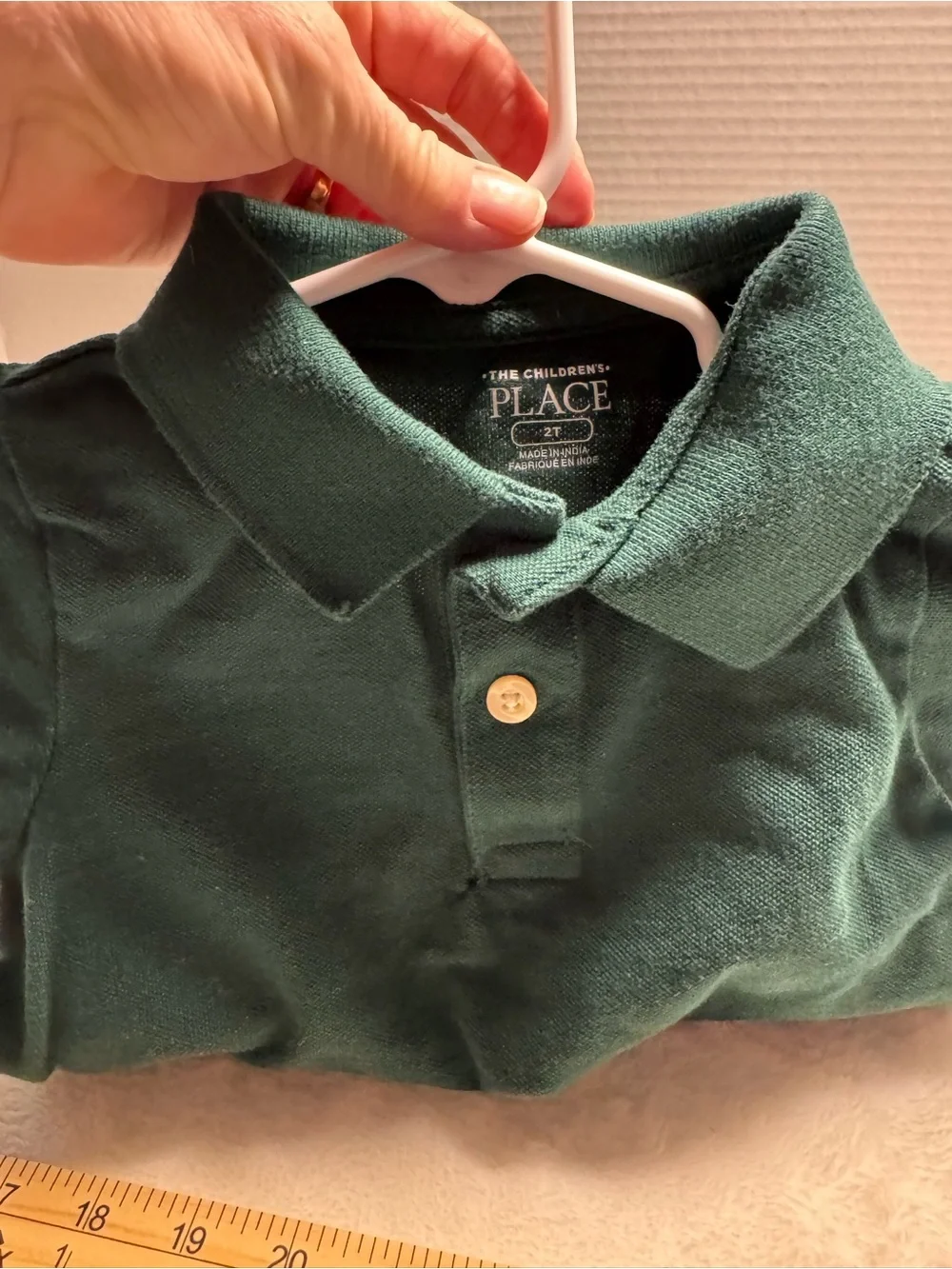 The Children's Place Forest Green Short Sleeve Polo